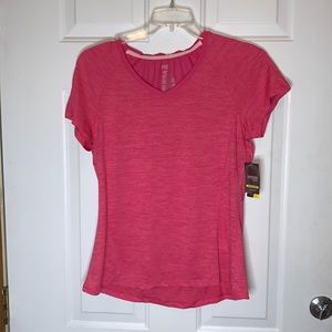 Danskin Now V-neck Performance Workout Top NWT Size L in Pink